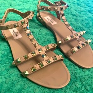 Authentic Valentino studded beige sandals